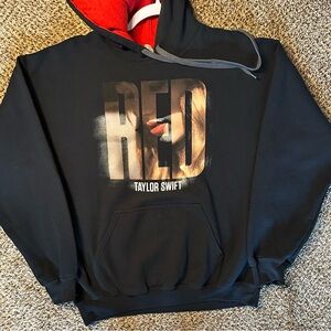 Gildan Black Hoodie with RED Taylor Swift Graphic
